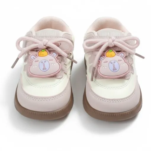 Baby SoftSteps Shoes – White & Light Pink
